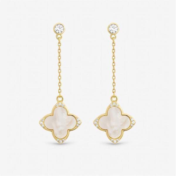 ジョンリチャード レディース アクセサリー ピアス・イヤリング Jon Richard Gold Plated Mother of Pearl Drop Clover Earrings Gold ゴー
