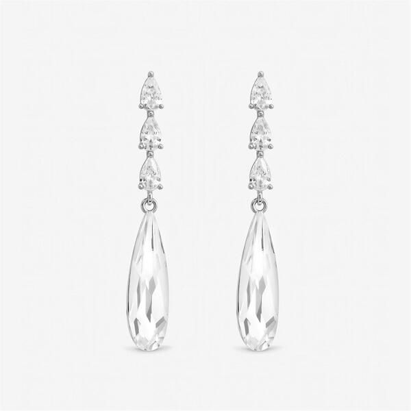 ジョンリチャード レディース アクセサリー ピアス・イヤリング Jon Richard Rhodium Plated Linear Pear Drop Earringsilver シルバー