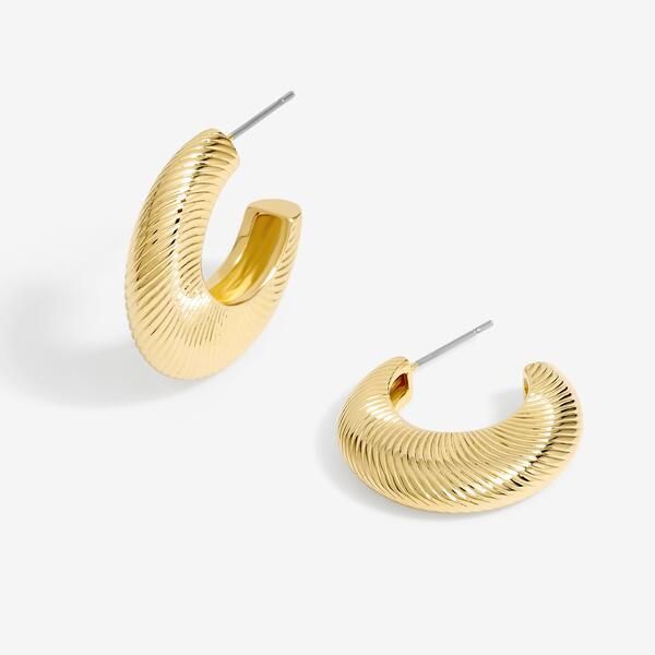 ジョンリチャード レディース アクセサリー ピアス・イヤリング Jon Richard Gold Platediamond Cut Hoop Earrings Gold ゴールド