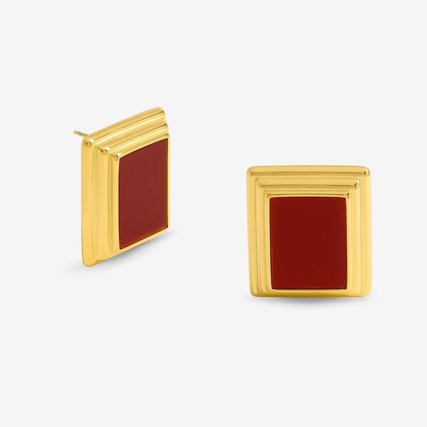 ジョンリチャード レディース アクセサリー ピアス・イヤリング Jon Richard Gold Plated And Red Enamel Earrings Gold ゴールド