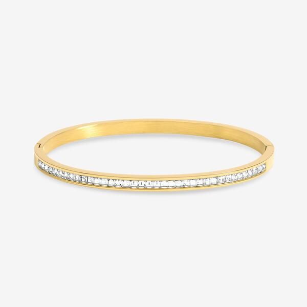 ジョンリチャード レディース アクセサリー ピアス・イヤリング Tシャツ Jon Richard Gold Plated Stainlessteel Crystal Row Bangle Gold ゴ