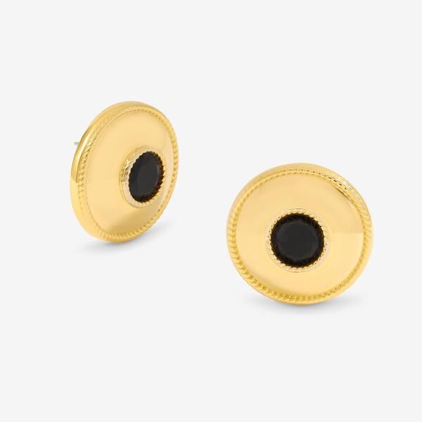 ジョンリチャード レディース アクセサリー ピアス・イヤリング Jon Richard Statement Polished And Jet Round Earrings Gold ゴールド