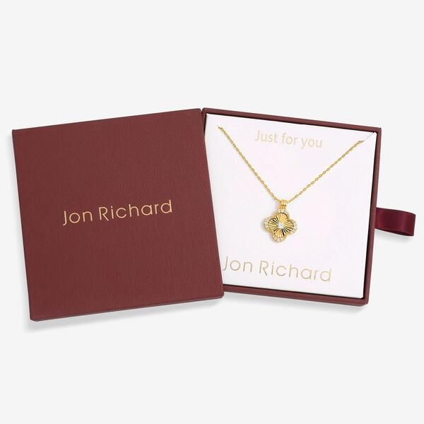 ジョンリチャード レディース アクセサリー ネックレス・チョーカー・ペンダントトップ Jon Richard 18K Gold Plated Clover Pendant Gift Box Gold