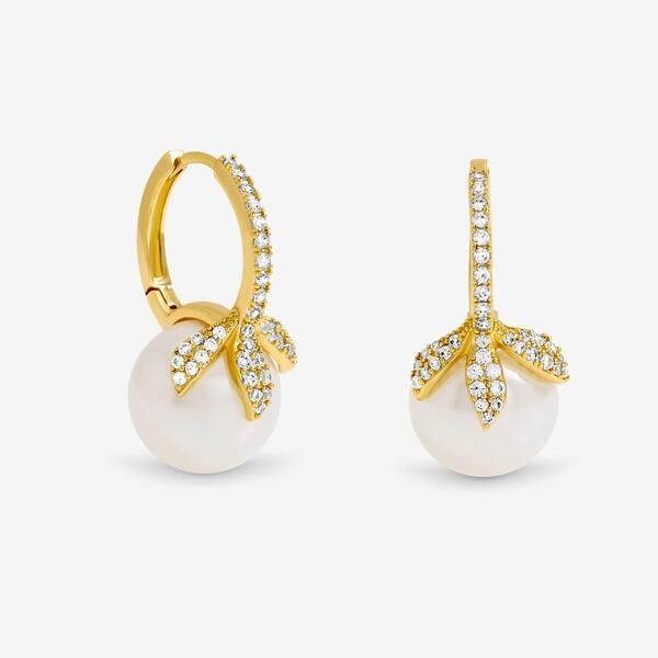 ジョンリチャード レディース アクセサリー ピアス・イヤリング Jon Richard Gold Plated Crystaleaf Pearl Earrings Gold ゴールド