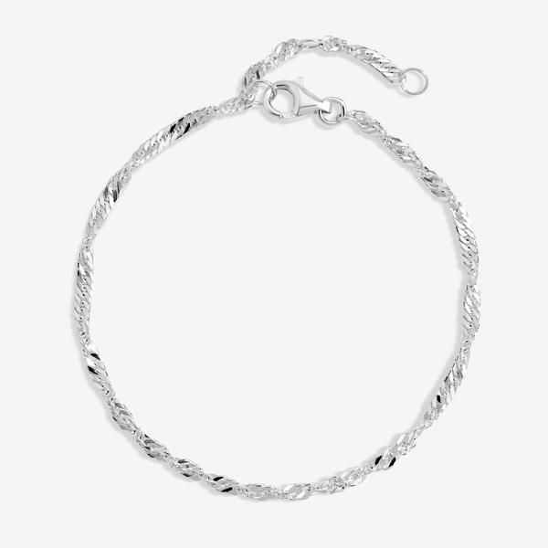 シンプリーシルバー レディース アクセサリー ブレスレット・バングル・アンクレット Simply Silver Sterling Silver 925 Polished Twist Chain Bra