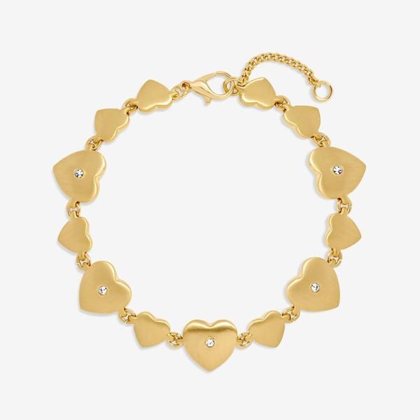 ジョンリチャード レディース アクセサリー ブレスレット・バングル・アンクレット Jon Richard Gold Plated Heart Crystal Bracelet Gift Pouch G