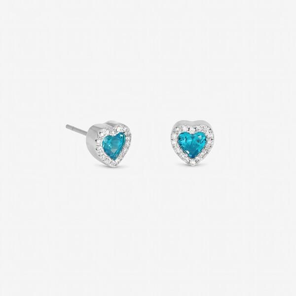 ジョンリチャード レディース アクセサリー ピアス・イヤリング Jon Richard Rhodium Plated and Blue Heart Stud Earringsilver シルバー 8,745円
