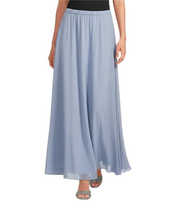 アレックスイブニングス レディース ボトムスカート シフォン A ライン Alex Evenings Long Chiffon A Line Full Skirt Hydrangea