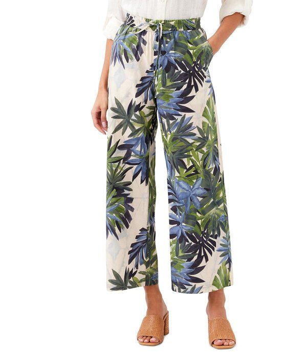 カレンケーン レディース ボトムス カジュアルパンツ アンクル Karen Kane Coordinating Island Palms Drawstring Ankle Pants Print
