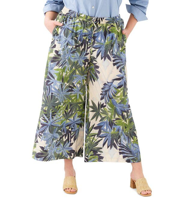カレンケーン レディース ボトムス カジュアルパンツ プラスサイズ アンクル Karen Kane Plusize Coordinating Island Palms Drawstring Ankle