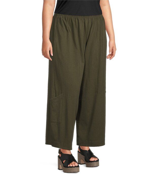 ブライン ウォーカー レディース ボトムス カジュアルパンツ プラスサイズ Bryn Walker Plusize Casbah Oversized PullOn Cropants Peppercor