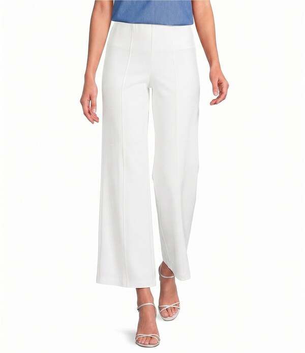 カレッサ レディース ボトムス カジュアルパンツ ワイドレッグ クロップド Calessa Wide Leg Cropped PullOn Pants White ホワイト