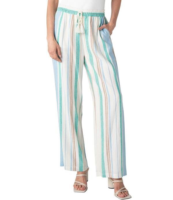 リヴァプール ロサンゼルス レディース ボトムス カジュアルパンツ ワイドレッグ Liverpoolos Angeles Woven Multi Stripe Wide Leg Fullength P
