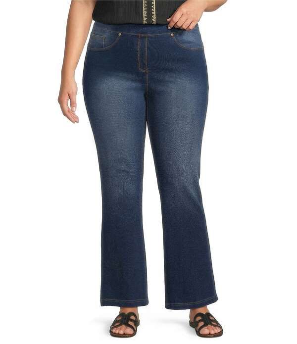 カレッサ レディース ボトムス カジュアルパンツ プラスサイズ ブーツ Calessa Plusize Woven Four Way Stretch Control Waist Boot Cut Je