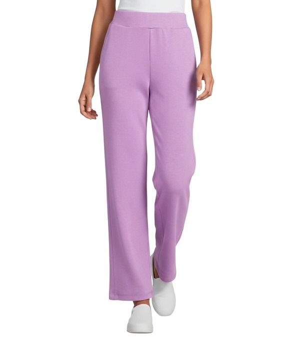 アリソン デイリー レディース ボトムス カジュアルパンツ ストレート プチ ニット Allison Daley Petite Size PullOn Waistraight Leg Knit Pan