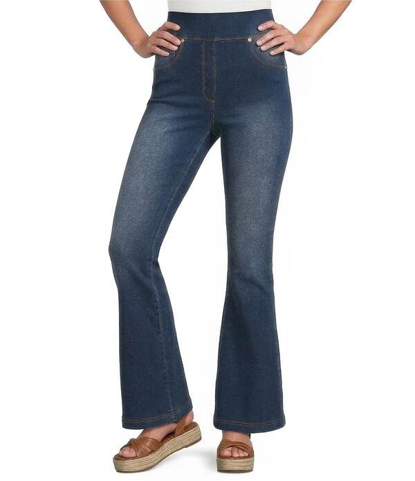 カレッサ レディース ボトムス デニムパンツ ブーツ Calessa Woven Four Way Stretch Control Waist Boot Cut Jeggings Dark Indig
