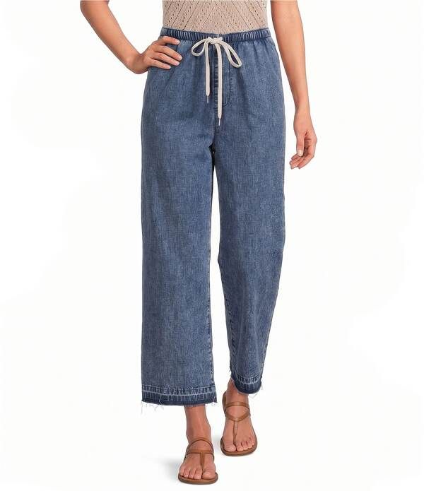 シティブルース レディース ボトムス デニムパンツ ジーンズ City Blues PullOn RawHem Lounge Crop Denim Jeans Vintage Wash デニム