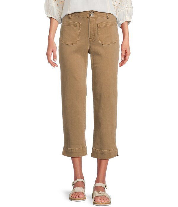 ナーチャー レディース ボトムス デニムパンツ ストレート プチ クロップド Nurture Petite Size Slub Stretch Denim High Rise Cropped Stra