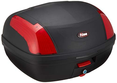 R★バイクパーツセンター リアボックス48L ブラック/レッド トップケース 907905 94441ffd