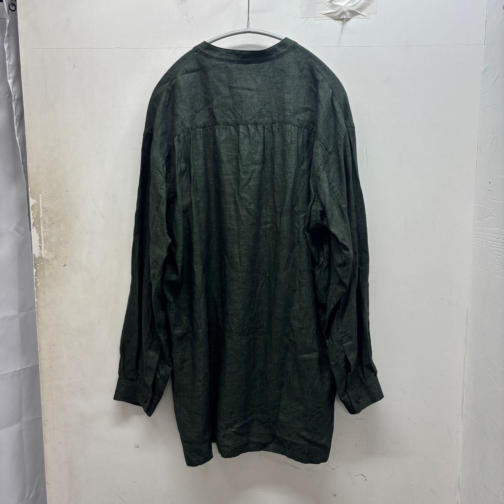 tilt The authentics リネンプルオーバーシャツ ダークグリーン tilt The authentics チルトザオーセンティックス 23SS Linen Pullover