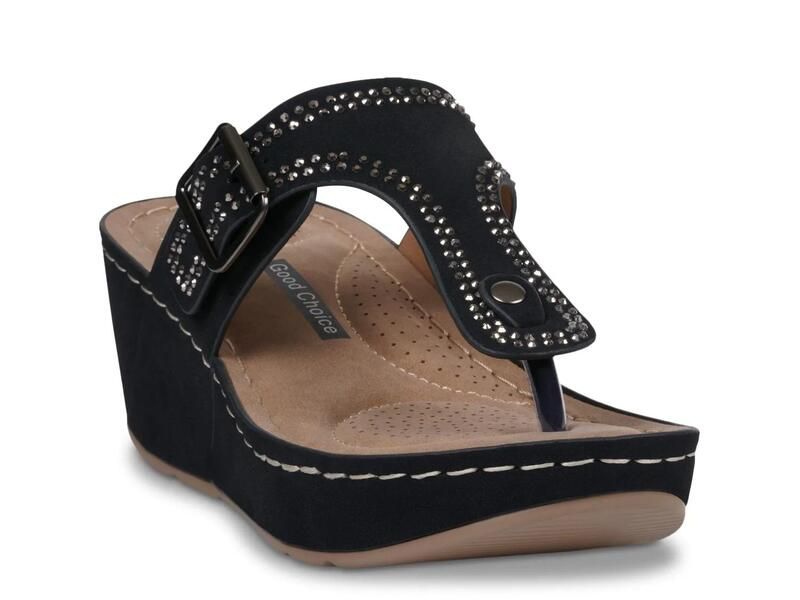 グッドチョイス レディース シューズ サンダル Good ChoiceAlani Wedge Sandal Black ブラック