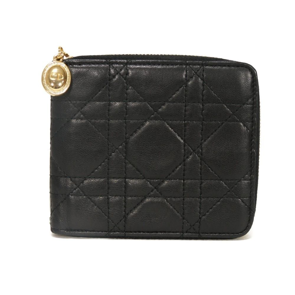 Dior 　ロゴチャーム ケース　カードケース　ウォレットカナージュ Dior ディオール カナージュ ジップ ウォレット 旧型 ラウンド