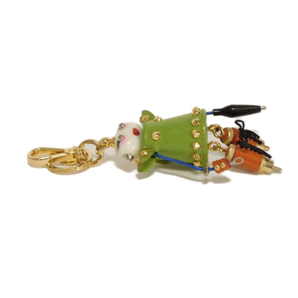 PRADA プラダ サフィアーノ ナンシー ロボット スタッズ ゴールド