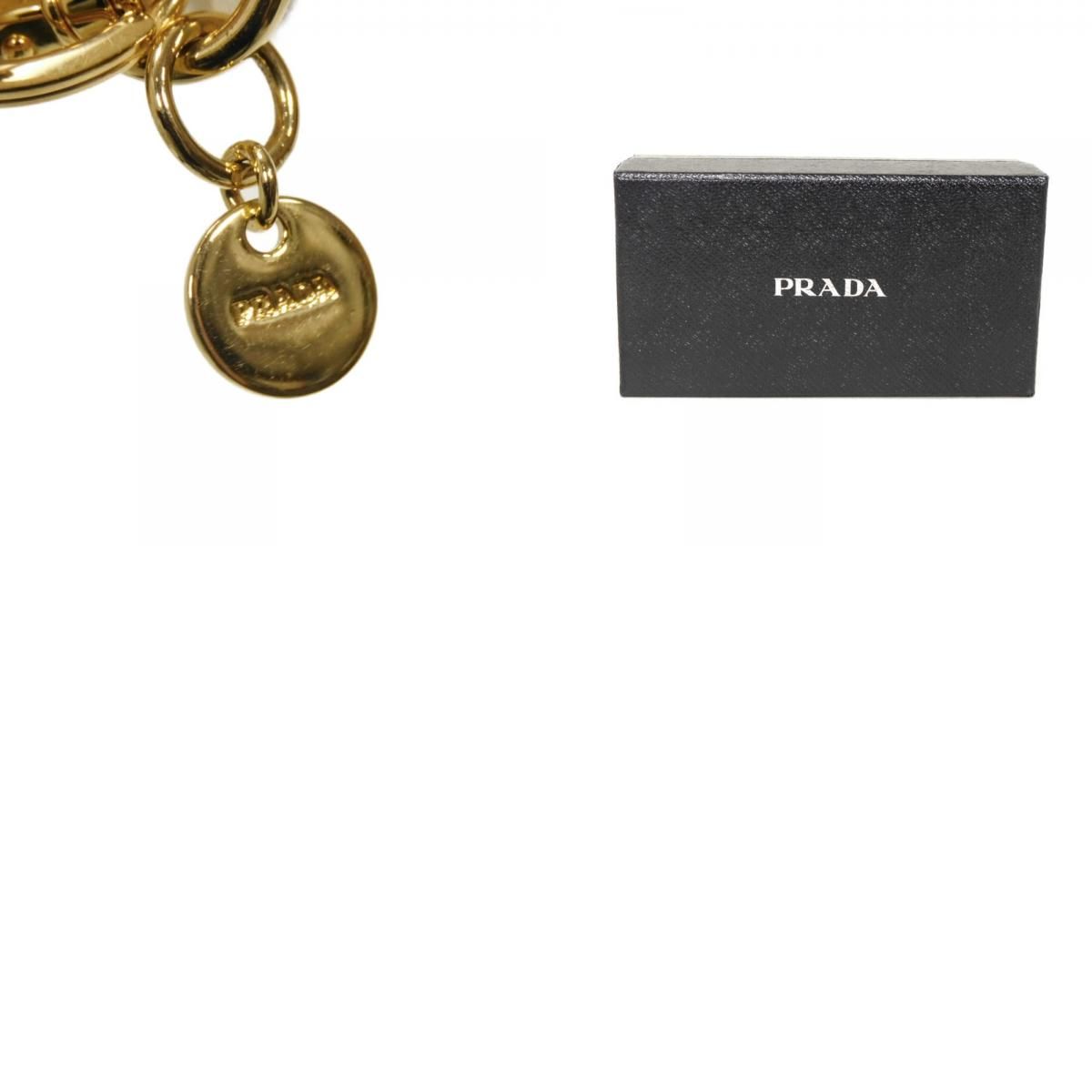 PRADA プラダ サフィアーノ ナンシー ロボット スタッズ ゴールド
