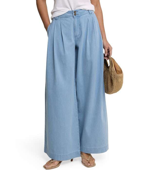 ノーバディーズ チャイルド レディース ボトムス カジュアルパンツ ワイドレッグ プリーツ デニム Nobodys Child Archie Denim Pleated Wide Leg Trouse