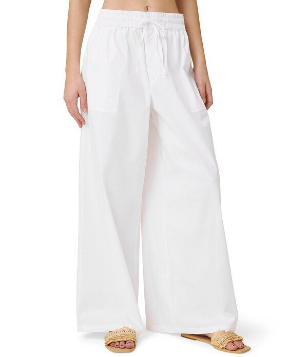 スプレンディット レディース ボトムス カジュアルパンツ Splendid Mallory Poplin Elastic Waist Palazzo Pants White ホワイト