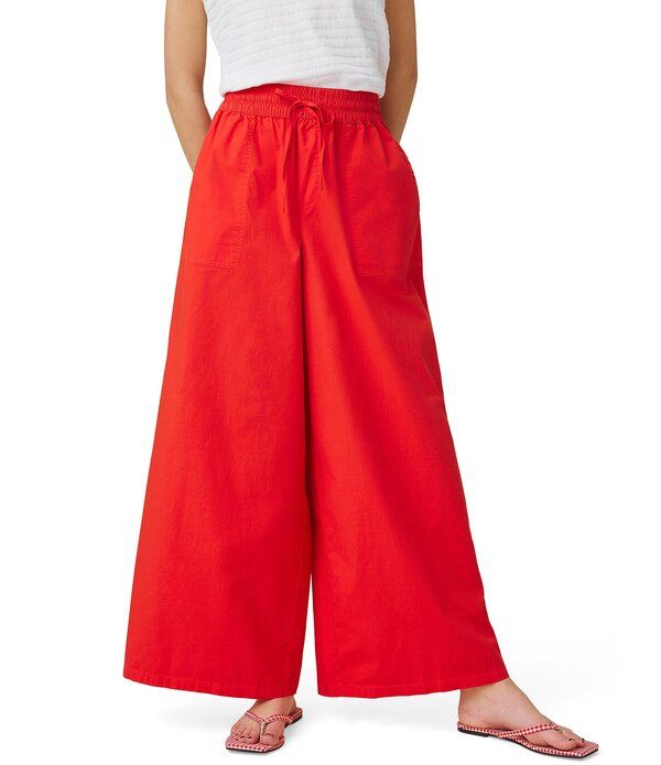 スプレンディット レディース ボトムス カジュアルパンツ Splendid Mallory Poplin Elastic Waist Palazzo Pants Firework