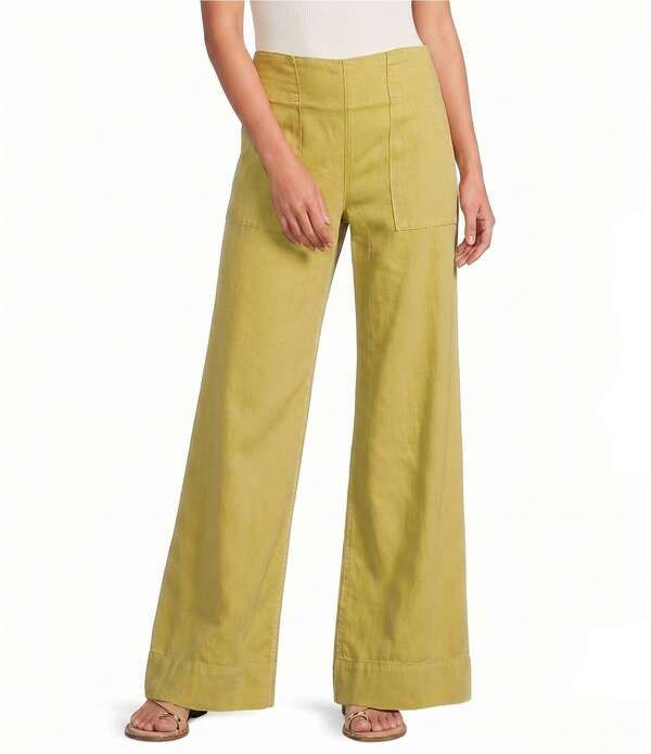 フリーピープル レディース ボトムス カジュアルパンツ ワイドレッグ デニム Free People We The Free Breezy Denim PullOn Mid Rise Wide Leg