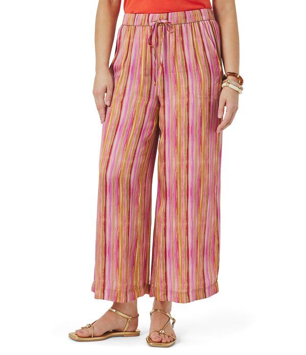 スプレンディット レディース ボトムス カジュアルパンツ Splendid Angie Stripe Palazzo Coordinating Pant Fuchsia Multi Stripe フュ