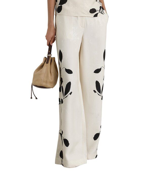 レイス レディース ボトムス カジュアルパンツ プリント Reiss Delilah Jacquard Leaf Print WideLeg Trouser Coordinating Pants Iv