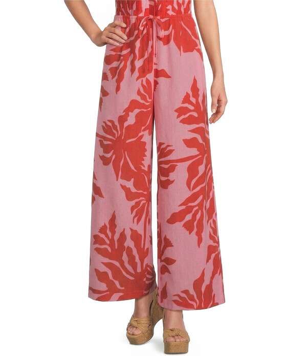 ジャンビニ レディース ボトムス カジュアルパンツ プリント Gianni Bini Joslyn Printed Coordinating Pants Hibiscus