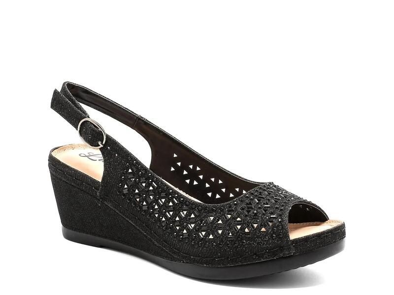 レディクチュール レディース シューズ サンダル Lady CoutureAnita Wedge Sandal Black ブラック