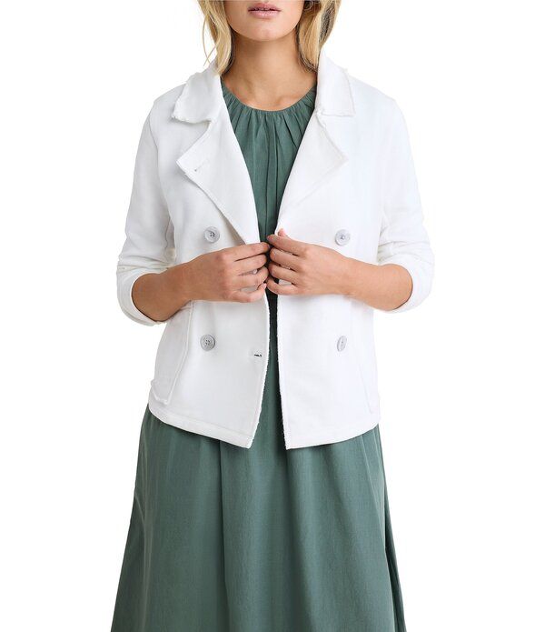 ニックアンドゾー レディース アウター コート パイル ジャケット NIC ZOE French Terry Notch Collar Long Sleeve Daily Jacket Paper W