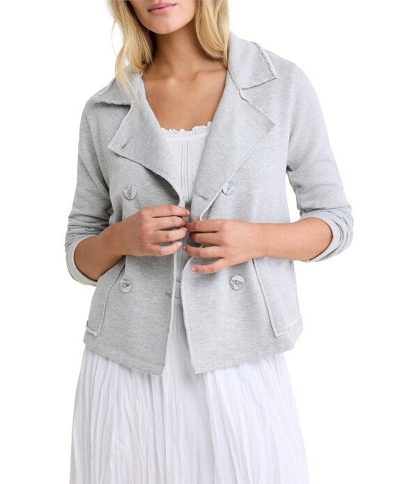 ニックアンドゾー レディース アウター コート パイル ジャケット NIC ZOE French Terry Notch Collar Long Sleeve Daily Jacket Heather