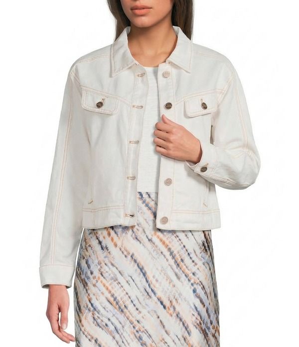 シティブルース レディース アウター コート ジャケット City Blues Notch Collar Long Sleeve Button Front Jacket Ivory アイボリー