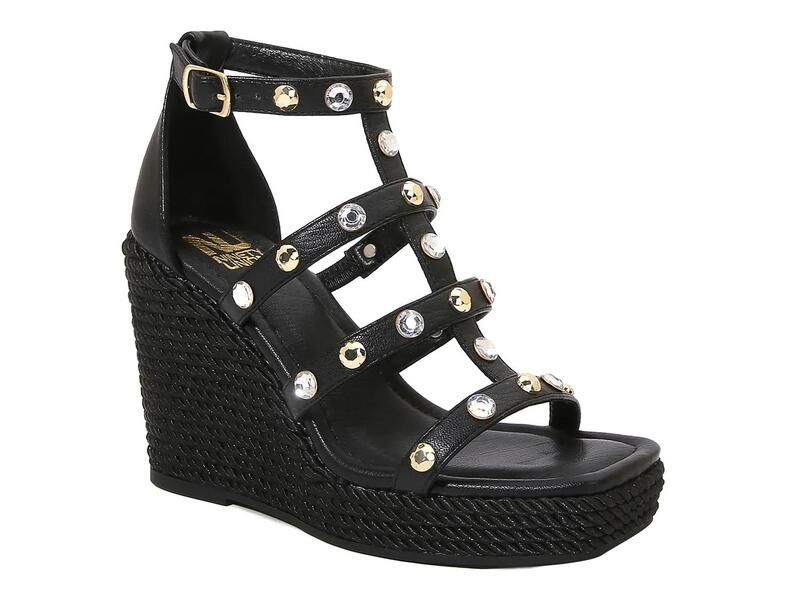 ナインティユニオン レディース シューズ サンダル Ninety UnionPanda Wedge Sandal Black Synthetic ブラック