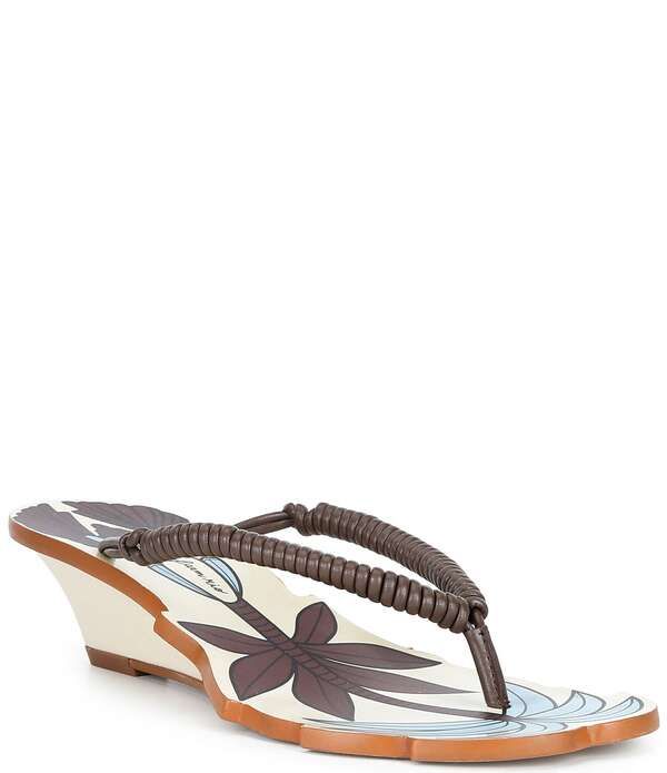 ファーム レディース シューズ サンダル Farm Rio Palmtree Cuoio Thong Wedge Sandals Ivory アイボリー