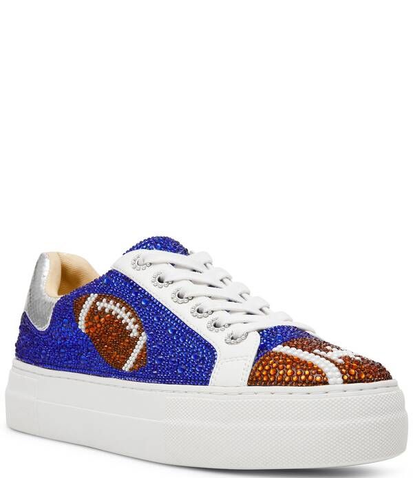 ベッツィジョンソン レディース ボトムス カジュアルパンツ プラットフォーム プリント スニーカー Blue by Betsey Johnson Sidny Football Print Rhines