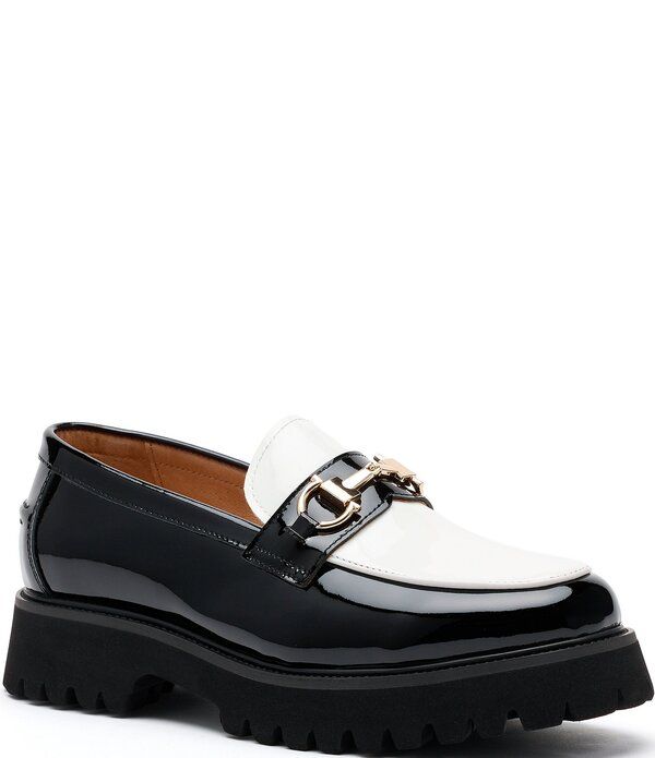 マークノーラン レディース シューズ スリッポン・ローファー プラットフォーム カラーブロック レザー Marc Nolan Womens Ms Boulevard Patent Colorblock