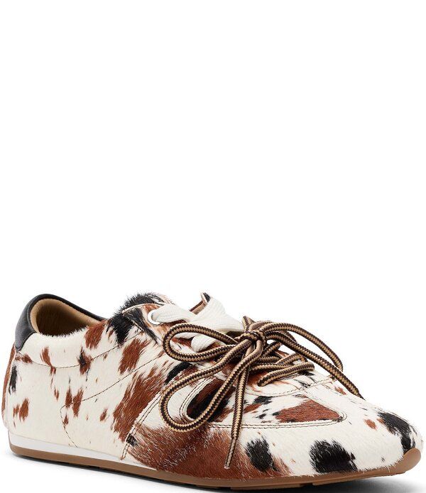 マークノーラン レディース ボトムス カジュアルパンツ プリント スニーカー レース Marc Nolan Womens Colette Cow Print Hair Calf Two Tone La