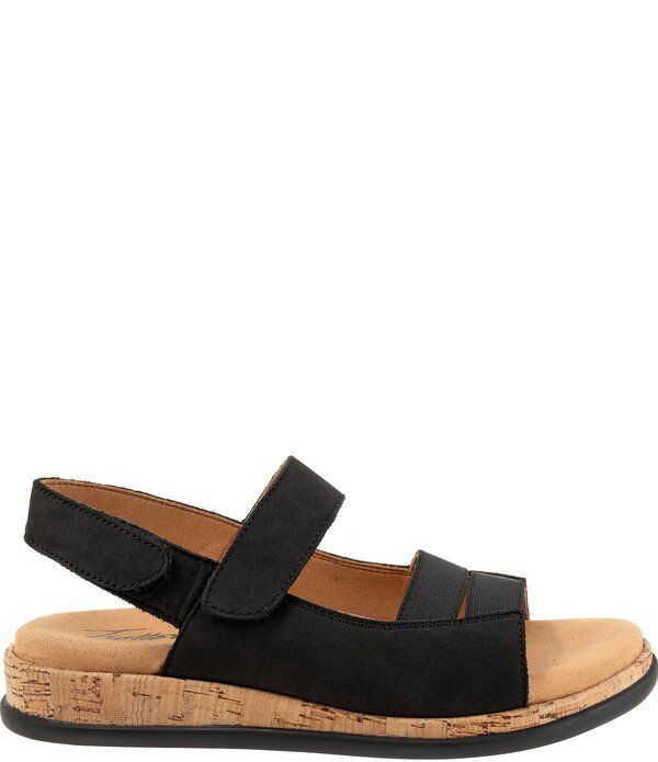 トロッターズ レディース シューズ サンダル ミニ スエード Trotters Gemini Nubuck Suede Adjustable Sandals Black Nubuck ブラック