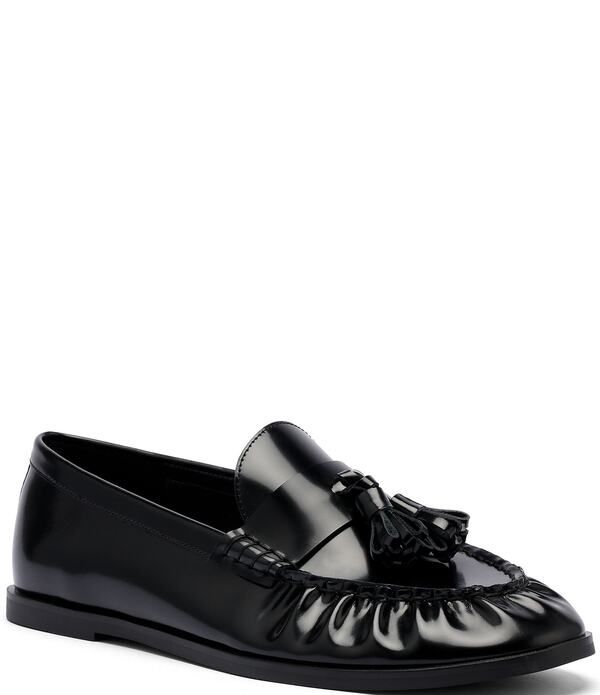 マークノーラン レディース シューズ スリッポン・ローファー レザー Marc Nolan Womens Morgan Patent Leather Tasseloafers Black ブラック