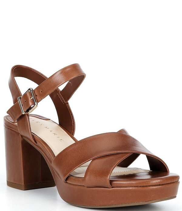 アレックスマリー レディース シューズ サンダル プラットフォーム レザー Alex Marie Anette Leather Cross Band Platform Sandals Dark Mah