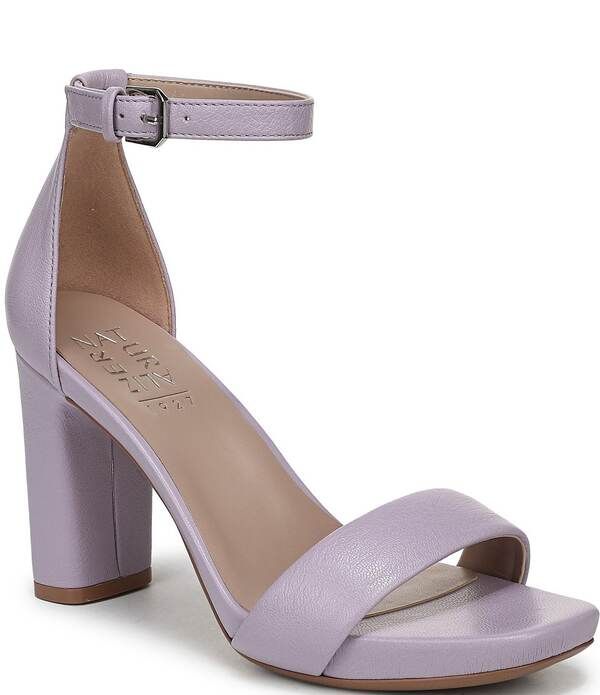 ナチュライザー レディース シューズ サンダル アンクル レザー Naturalizer Joy Leather Square Toe Ankle Strap Dressandals Lilac ライ