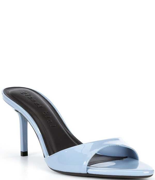 ジャンビニ レディース シューズ サンダル Gianni Bini Camrun Patent Almond Toe Stiletto Slide Sandals Enchant Blue ブルー