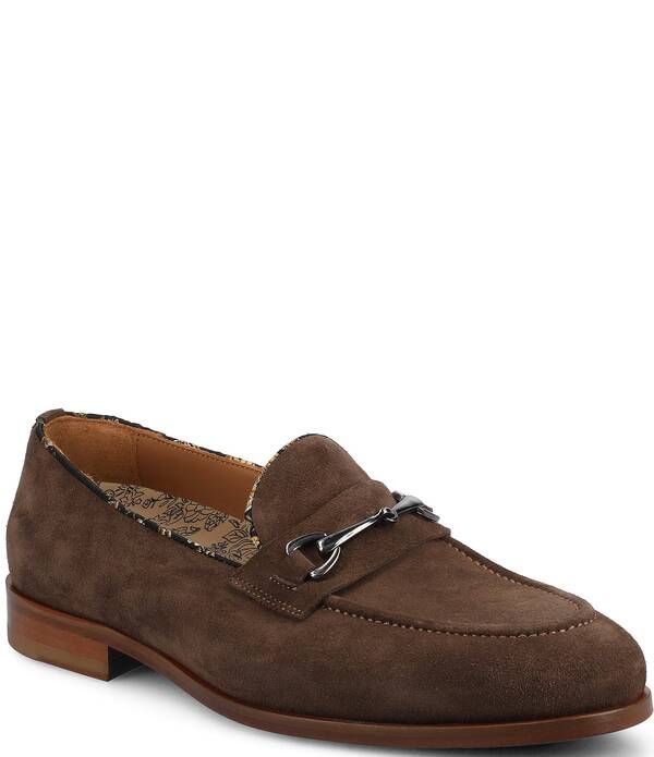 タフト メンズ シューズ スリッポン・ローファー スエード Taft Mens Russell Suede Bit Buckle Dress Loafers Taupe トープ